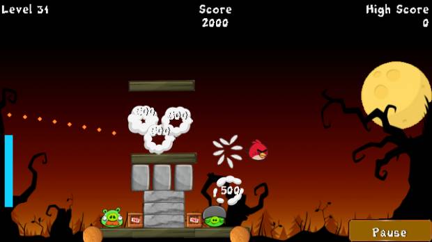 Angry Birds Halloween S60v5 mod скриншот №3<br>Нажми для просмотра в полном размере